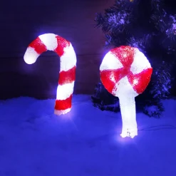 Décoration Noël sucette à planter LED H27cm-Gifi Sale