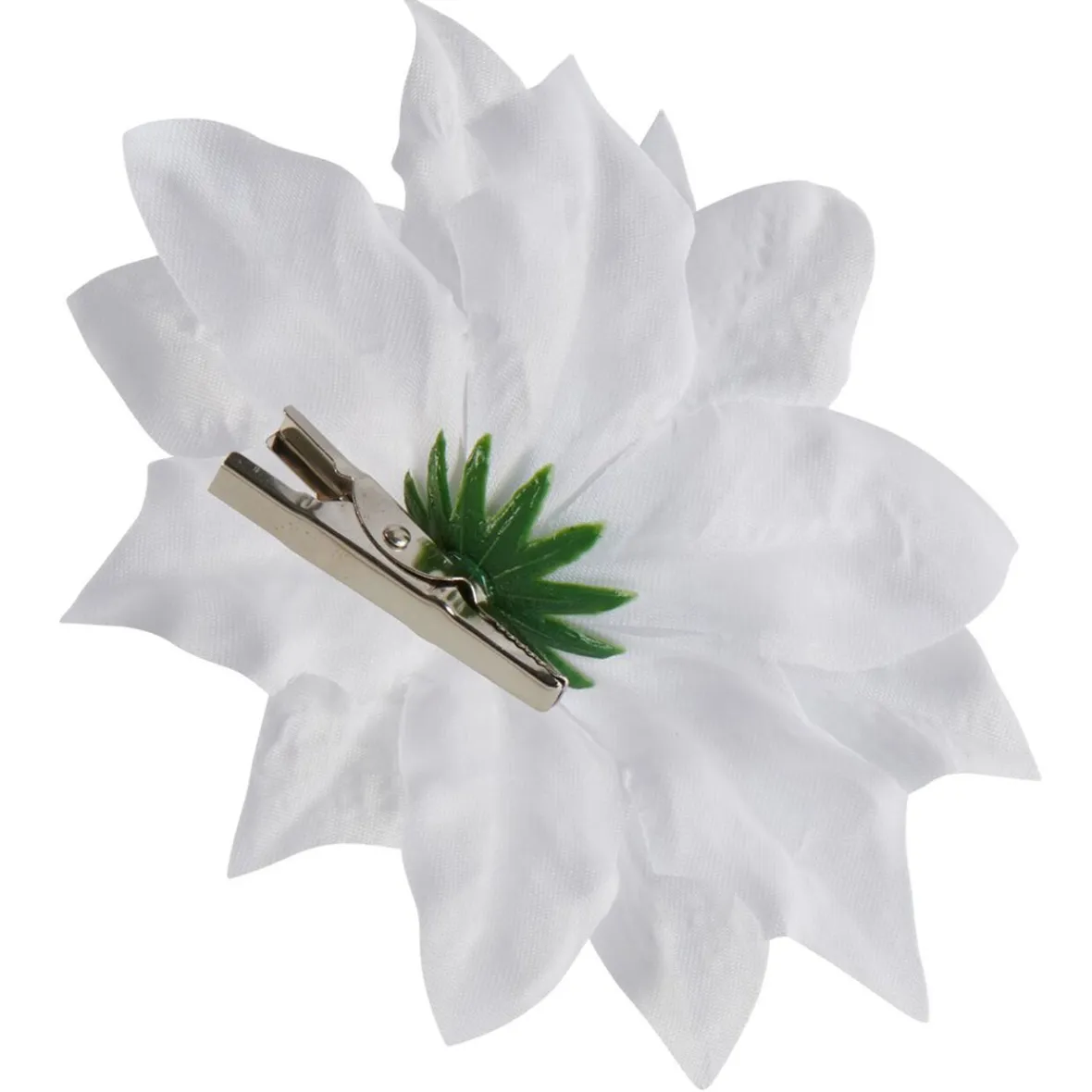 Décoration poinsettia blanche Noël-Gifi New