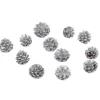 Décoration Pomme de pin argent à poser x 12-Gifi Online