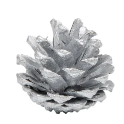 Décoration Pomme de pin argent à poser x 12-Gifi Online