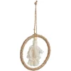 Décoration pompon dans cercle à suspendre beige Ø10cm-Gifi Best