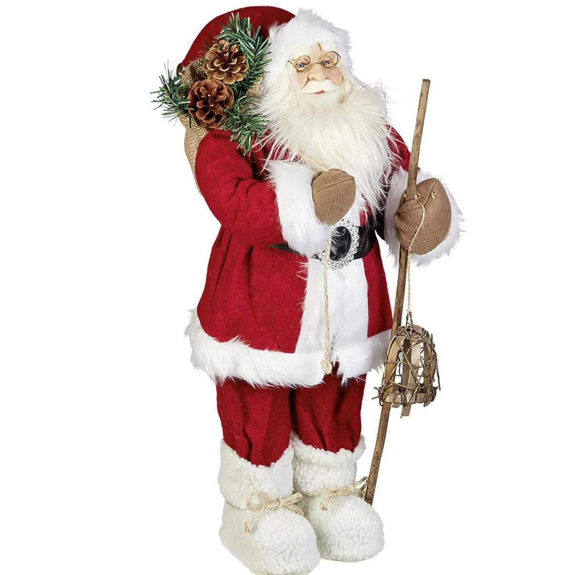 Décoration père noel a poser rouge et blanc-Gifi Hot