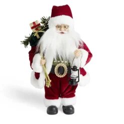Décoration Père Noël à poser rouge H30cm-Gifi Outlet