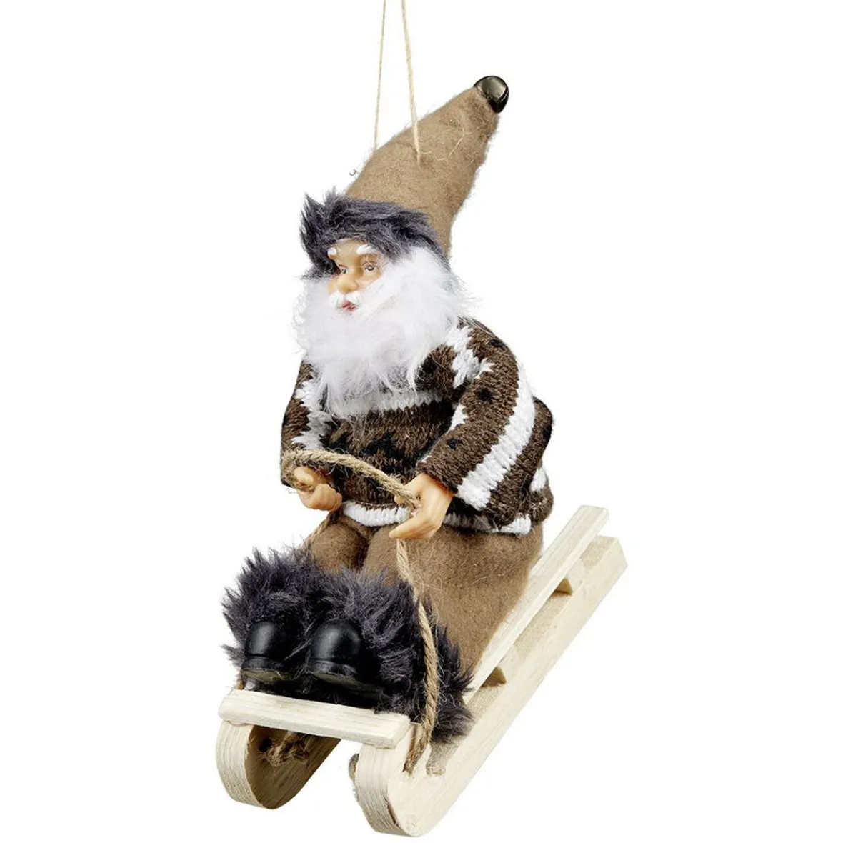 Décoration Père Noël sur luge H13 cm-Gifi Hot