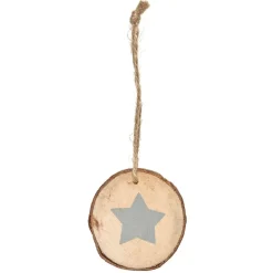 Décoration rondin de bois Noël x6-Gifi Online