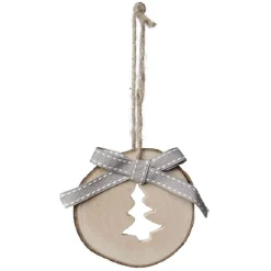 Décoration rondin en bois à motif à suspendre Ø 7 cm-Gifi Hot