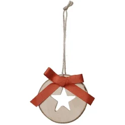 Décoration rondin en bois à motif à suspendre Ø 7 cm-Gifi Hot