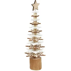 Décoration sapin à poser bois H25 cm-Gifi Hot