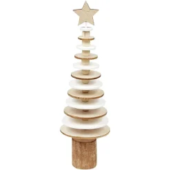 Décoration sapin à poser bois H25 cm-Gifi Hot