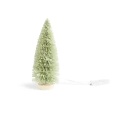 Décoration sapin blanc lumineux LED à piles H16cm-Gifi Online