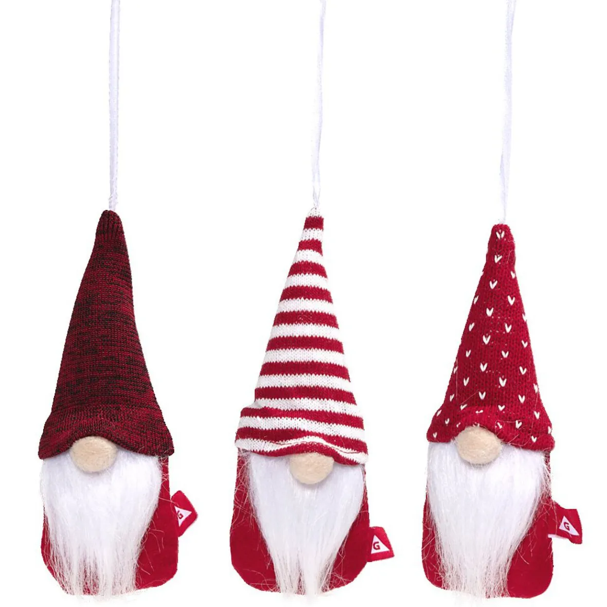 Décoration sapin de Noël gnome x3 à suspendre - 3 modèles-Gifi Best