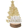 Décoration sapin de Noël sur rondin de bois Merry Christmas Ø6,2xH7,4cm-Gifi Discount
