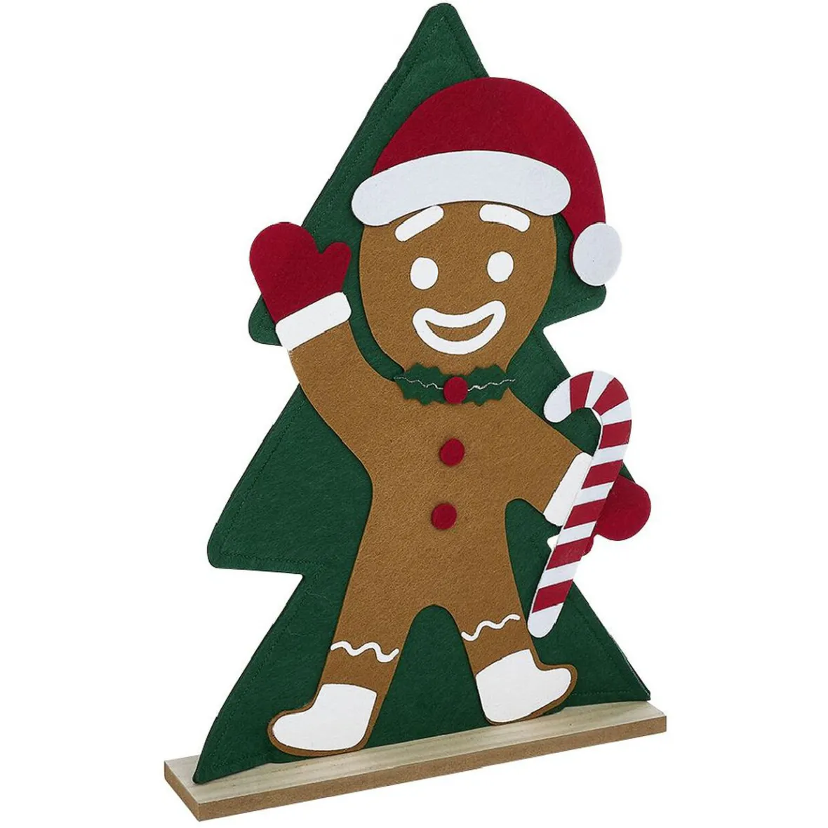 Décoration sapin en bois avec pain d'épice ou gnome H50cm-Gifi Hot