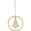 Décoration sapin en métal doré à suspendre-Gifi Clearance