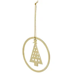 Décoration sapin en métal doré à suspendre-Gifi Clearance