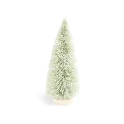 Décoration sapin vert lumineux LED blanc chaud H16cm à piles-Gifi