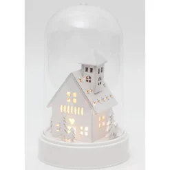 Décoration sous cloche blanche 3 LED-Gifi