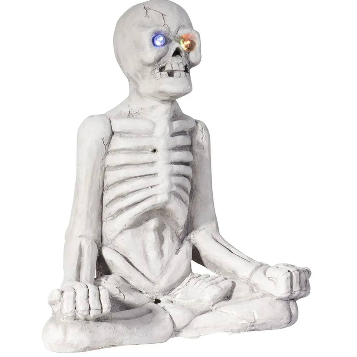 Décoration squelette assis Halloween gris-Gifi Discount