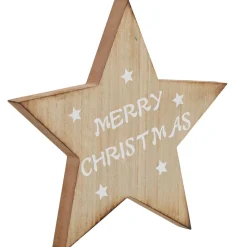 Décoration étoile Noël en bois à poser Merry Christmas-Gifi Best
