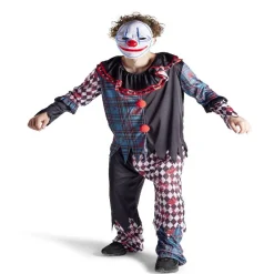 Déguisement adulte clown ensanglanté damier Halloween-Gifi Outlet