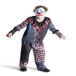 Déguisement adulte clown ensanglanté damier Halloween-Gifi Outlet