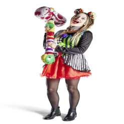 Déguisement adulte clown tour de cou et robe taille L-Gifi Discount