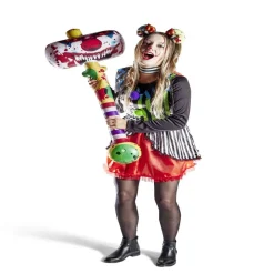 Déguisement adulte clown tour de cou et robe taille L-Gifi Discount
