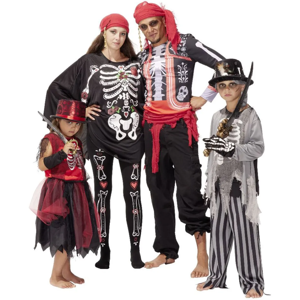 Déguisement adulte Halloween squelette tshirt Taille unique-Gifi Sale