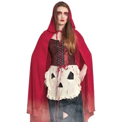 Déguisement adulte Halloween chaperon rouge robe et cape Taille S-Gifi