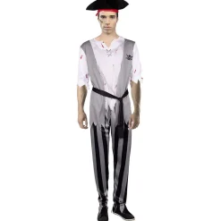 Déguisement adulte Halloween pirate tshirt pantalon Taille M/L-Gifi Outlet