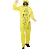 Déguisement adulte Halloween zombie radioactif phosphorescent Taille S-Gifi Online