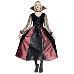 Déguisement adulte Halloween vampire robe noir et rouge - Taille L-Gifi Sale