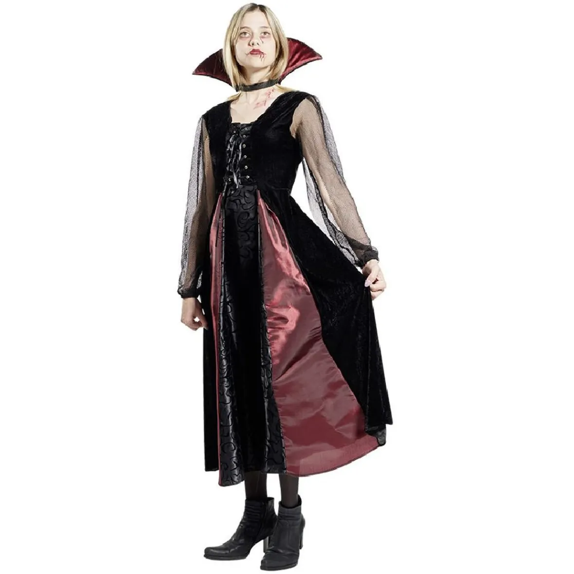 Déguisement adulte Halloween vampire robe - Taille S-Gifi Hot