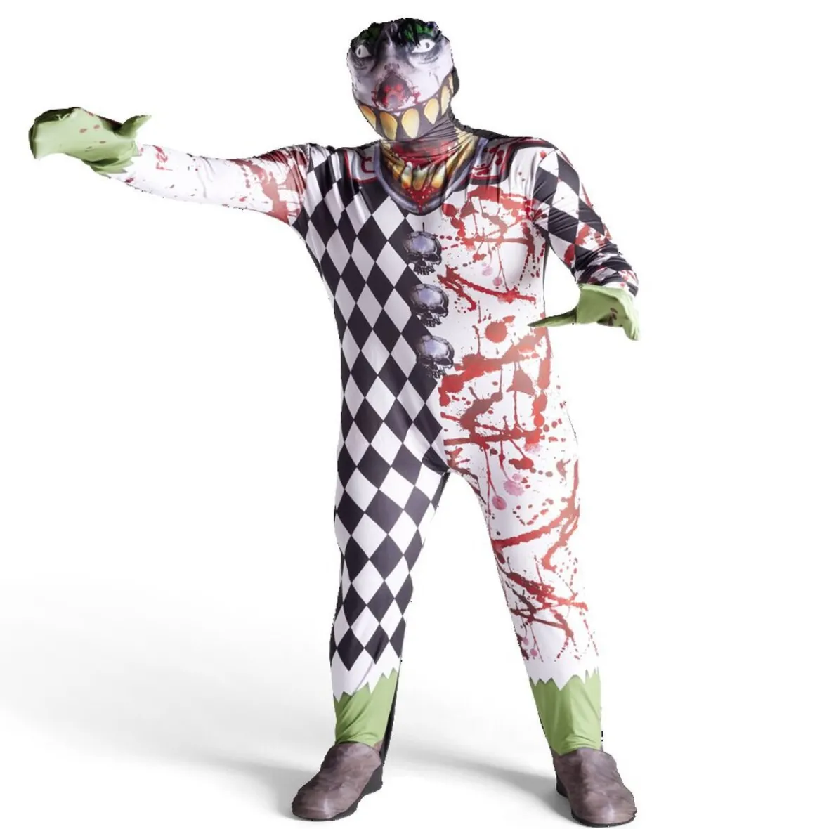 Déguisement adulte Halloween monstre clown combinaison - Taille unique-Gifi