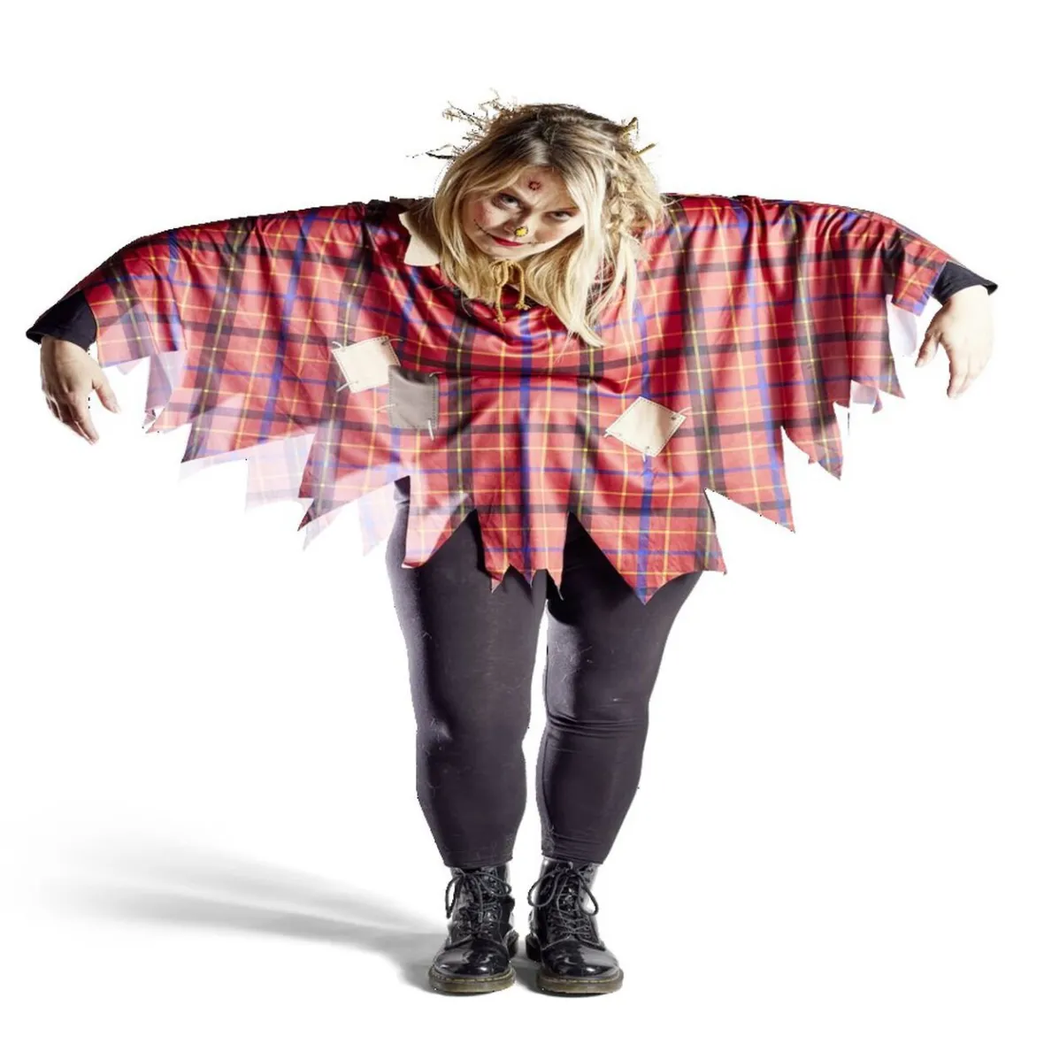 Déguisement adulte Halloween épouvantail poncho - Taille unique-Gifi Hot