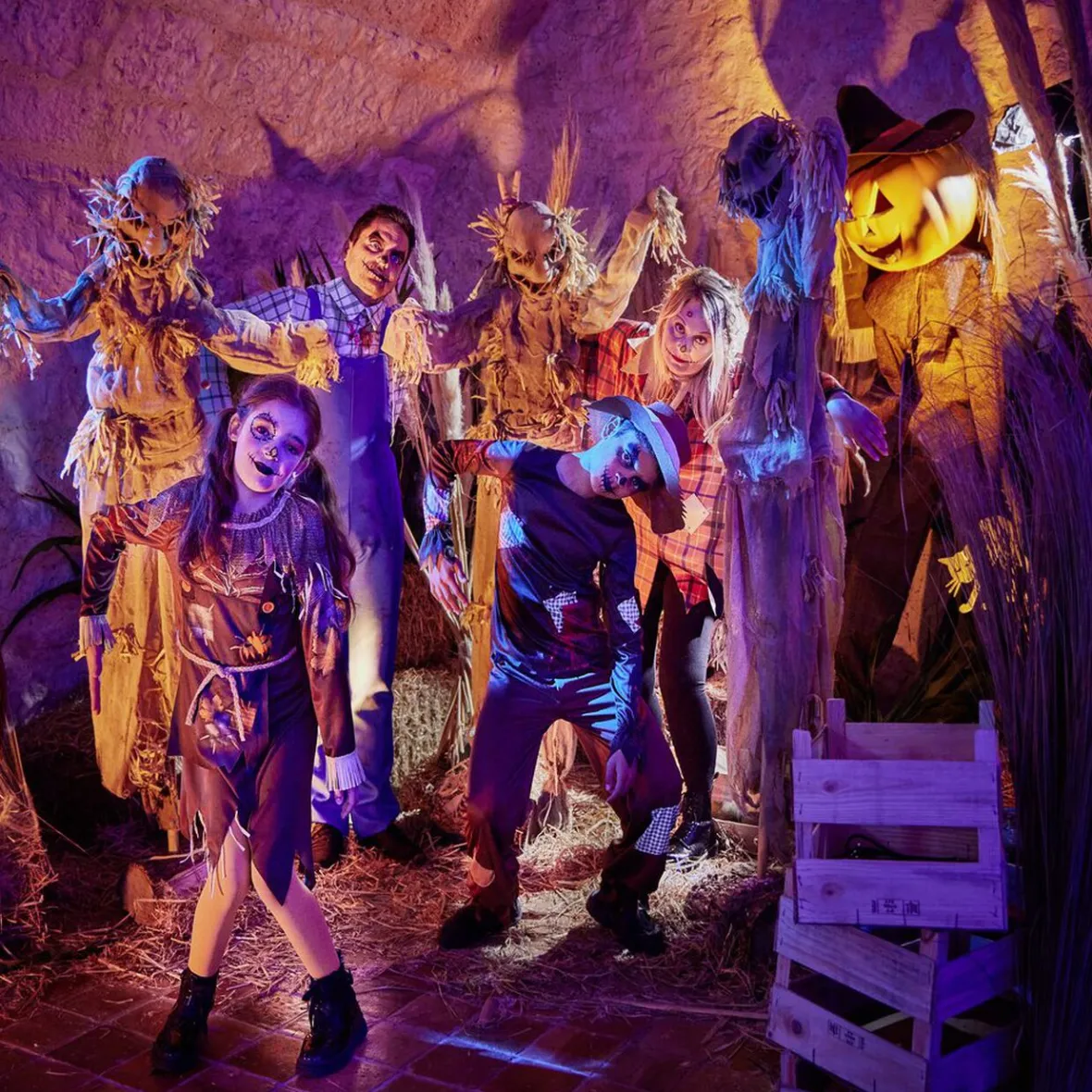 Déguisement adulte Halloween épouvantail poncho - Taille unique-Gifi Hot