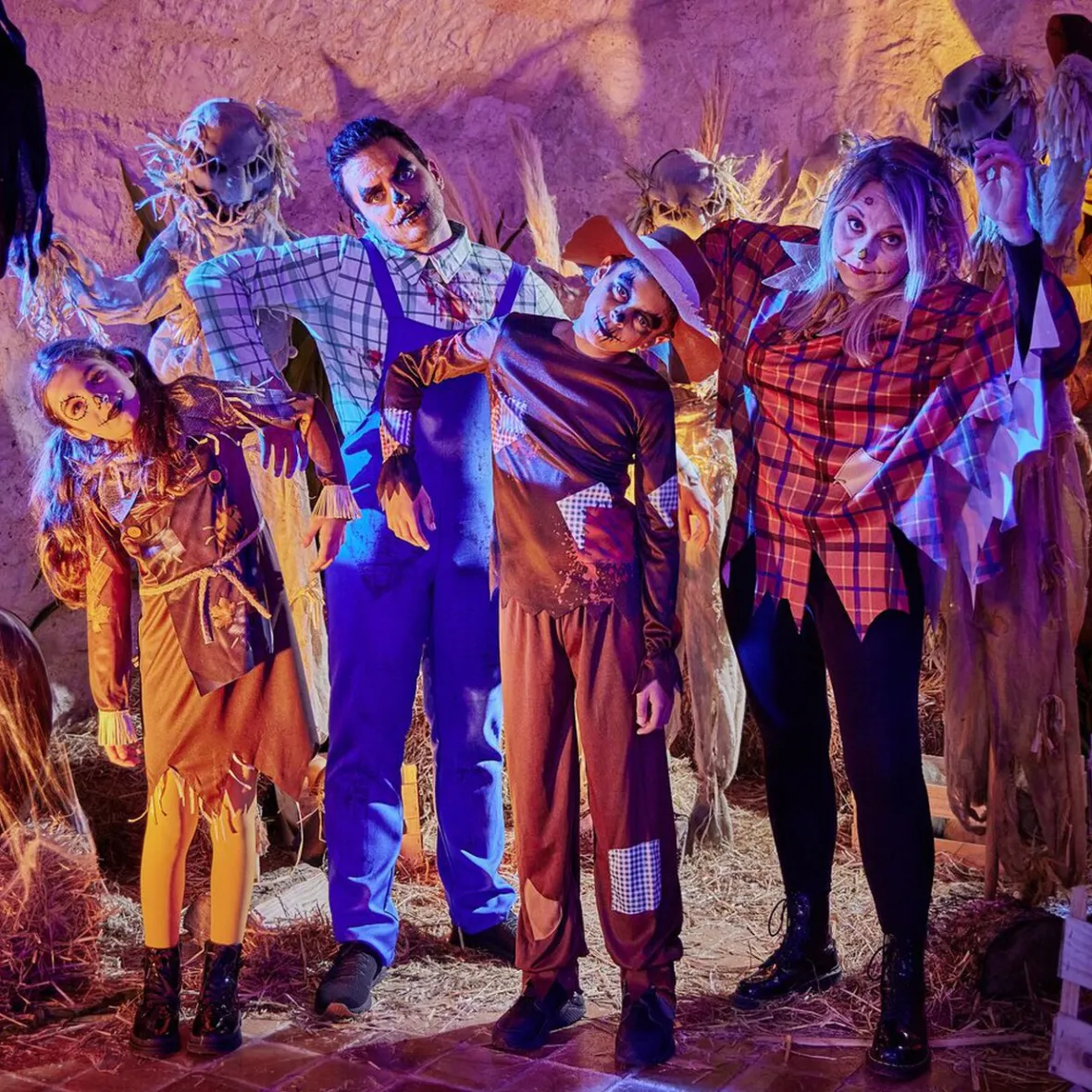 Déguisement adulte Halloween épouvantail poncho - Taille unique-Gifi Hot