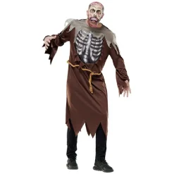 Déguisement adulte moine squelette Halloween-Gifi Online