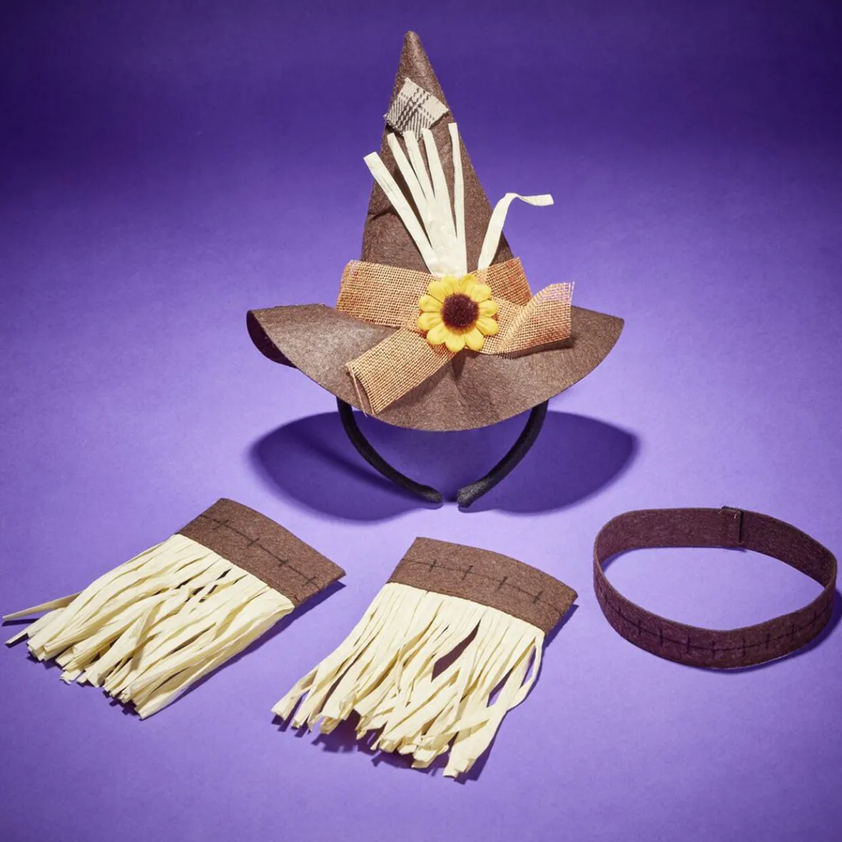 Déguisement adulte épouvantail serre-tête, tour de cou et manchettes-Gifi Best