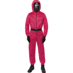 Déguisement combinaison Squid Game rouge Taille S-Gifi Outlet
