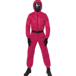 Déguisement combinaison Squid Game rouge Taille S-Gifi Outlet