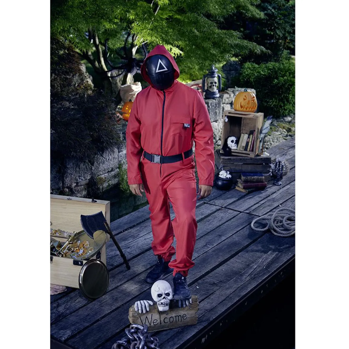 Déguisement combinaison Squid Game rouge Taille M-Gifi Sale