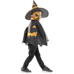 Déguisement enfant Citrouille cape et chapeau Halloween-Gifi