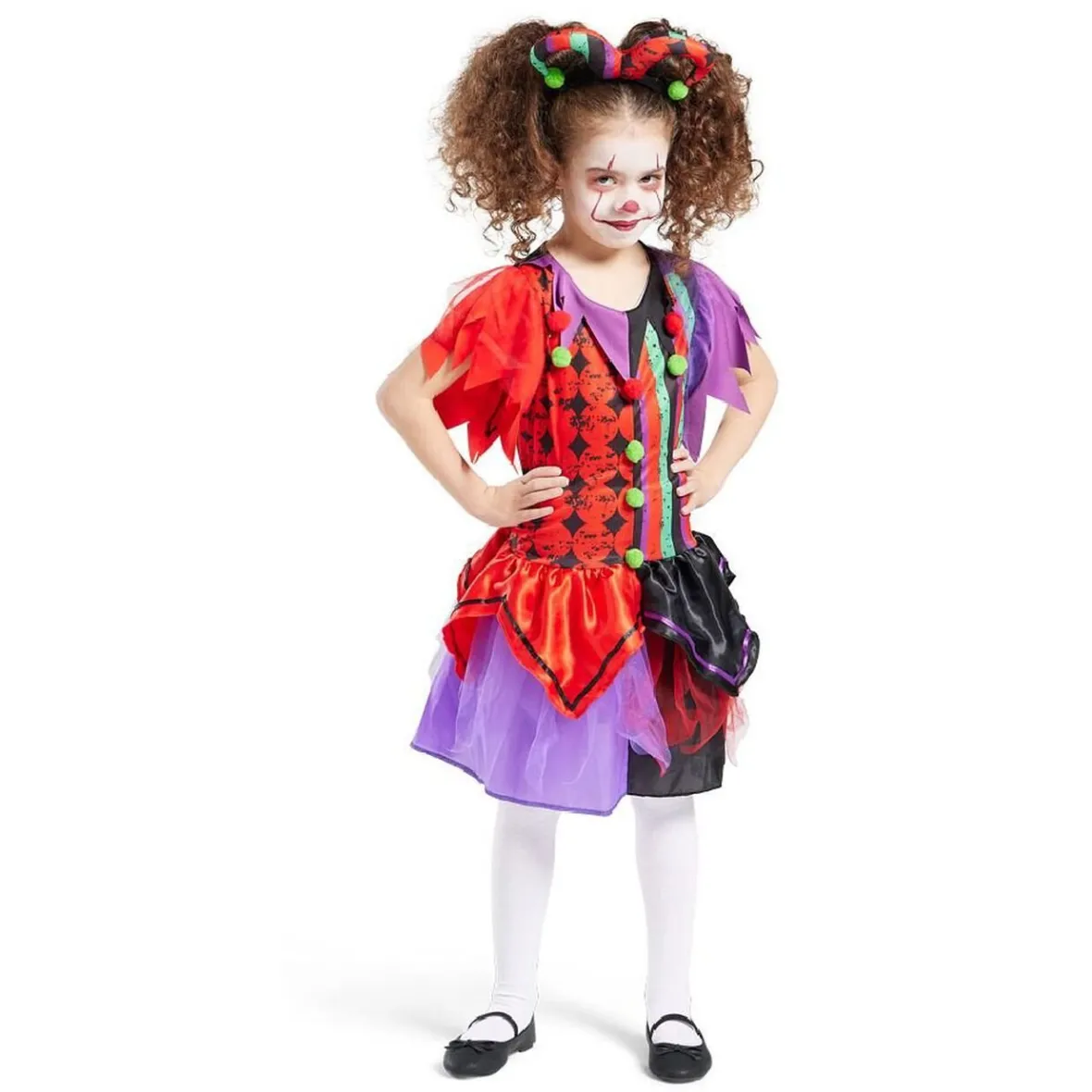 Déguisement enfant clown serre-tête et robe 7/10 ans-Gifi Discount