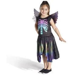 Déguisement enfant fée squelette robe et ailes multicolore 11/14ans-Gifi