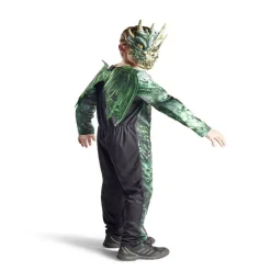 Déguisement enfant Halloween dragon squelette vert 4/6 ans-Gifi Best