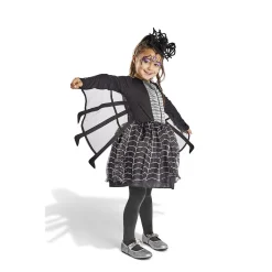 Déguisement enfant Halloween araignée robe noir et blanc 7/10 ans-Gifi