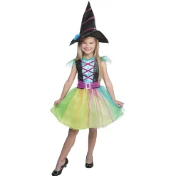 Déguisement enfant Halloween sorcière tutu multicolore 7/10 ans-Gifi Sale