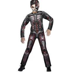 Déguisement enfant Halloween cyborg combinaison et masque 4/6ans-Gifi Outlet