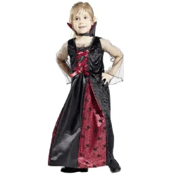 Déguisement enfant Halloween vampire robe noir et rouge 7/10ans-Gifi Hot